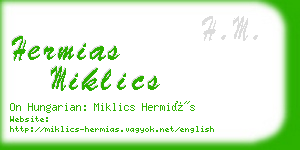 hermias miklics business card